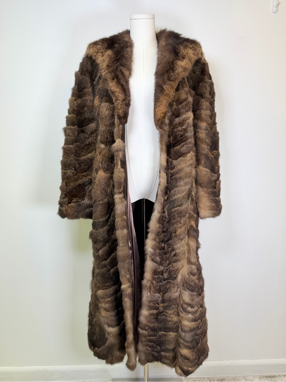 Vintage 1970’s Full-Length Beaver Fur Coat Women’s Size 8/10 - Picture 11 of 14